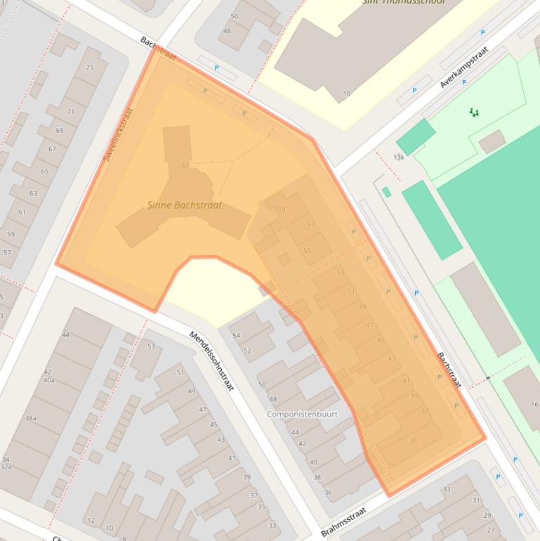 Kaart van postcodegebied 8916ES.