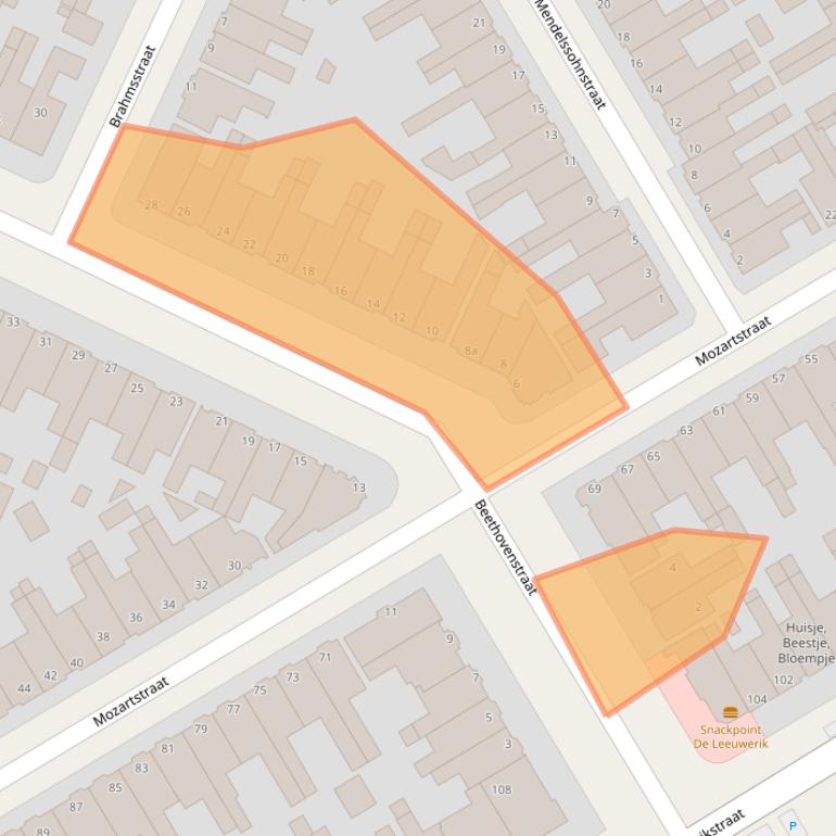 Kaart van postcodegebied 8916GG.