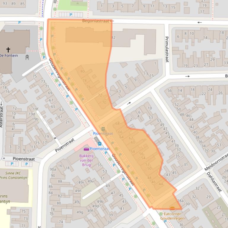 Kaart van postcodegebied 8922CS.