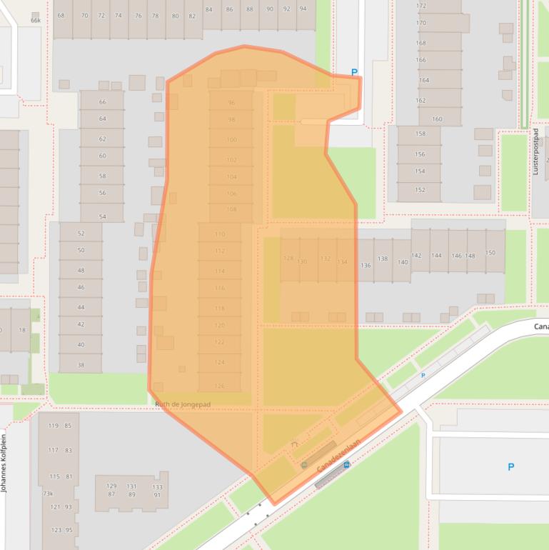 Kaart van postcodegebied 8923AW.