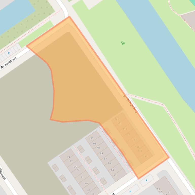 Kaart van postcodegebied 8924GL.