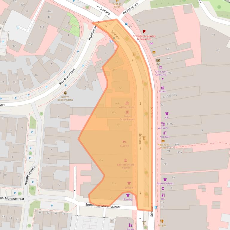 Kaart van postcodegebied 8932NG.