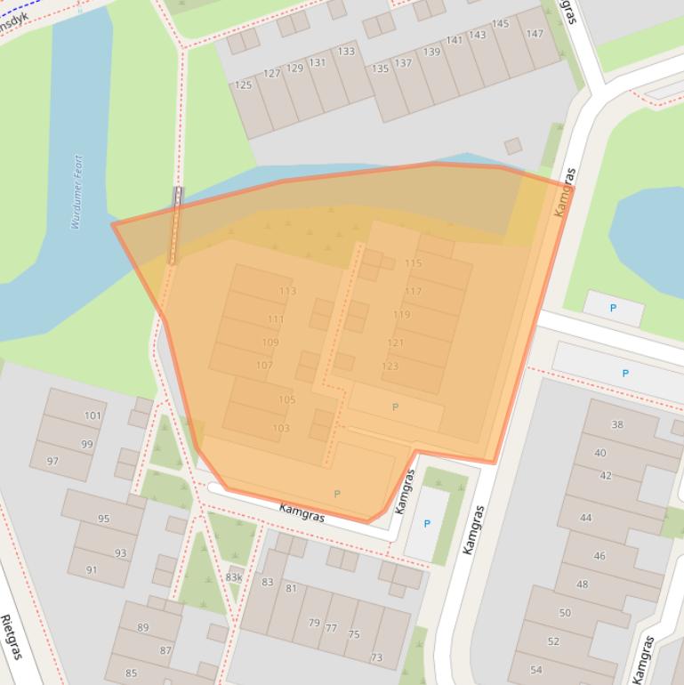 Kaart van postcodegebied 8935EE.