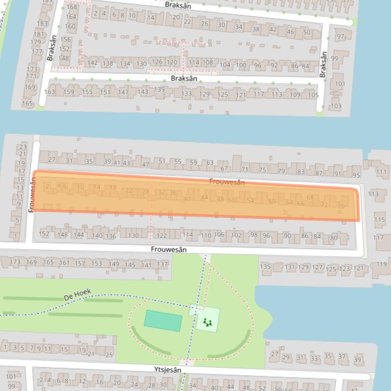 Kaart van postcodegebied 8939EP.