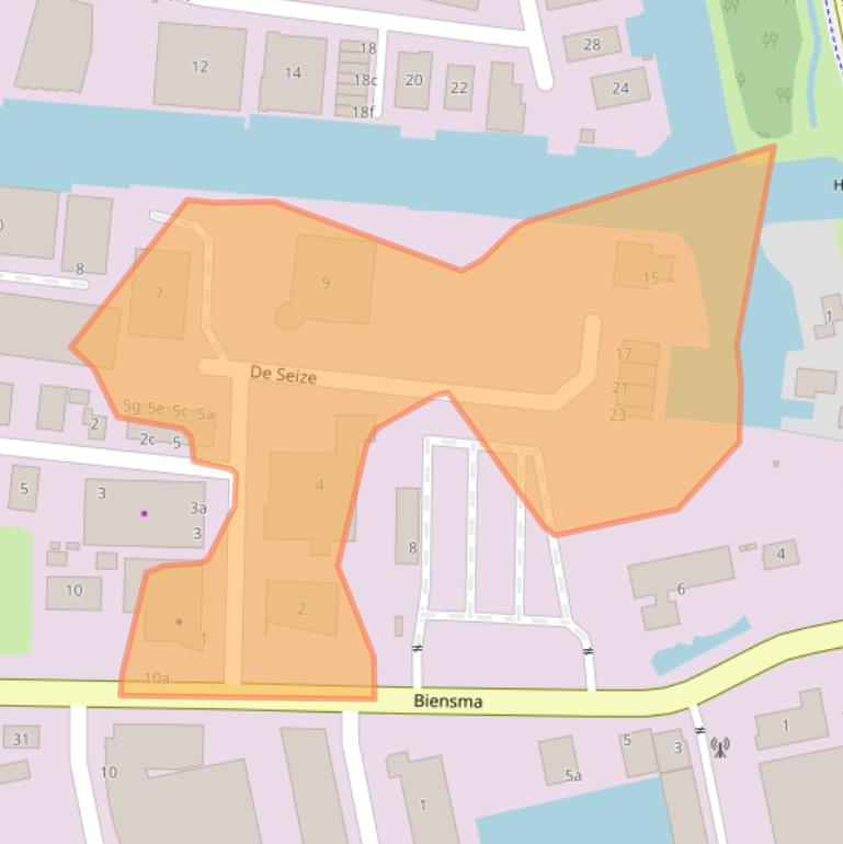 Kaart van postcodegebied 9001XT.