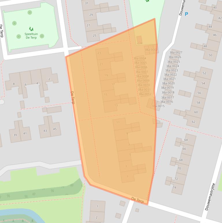 Kaart van postcodegebied 9011VW.
