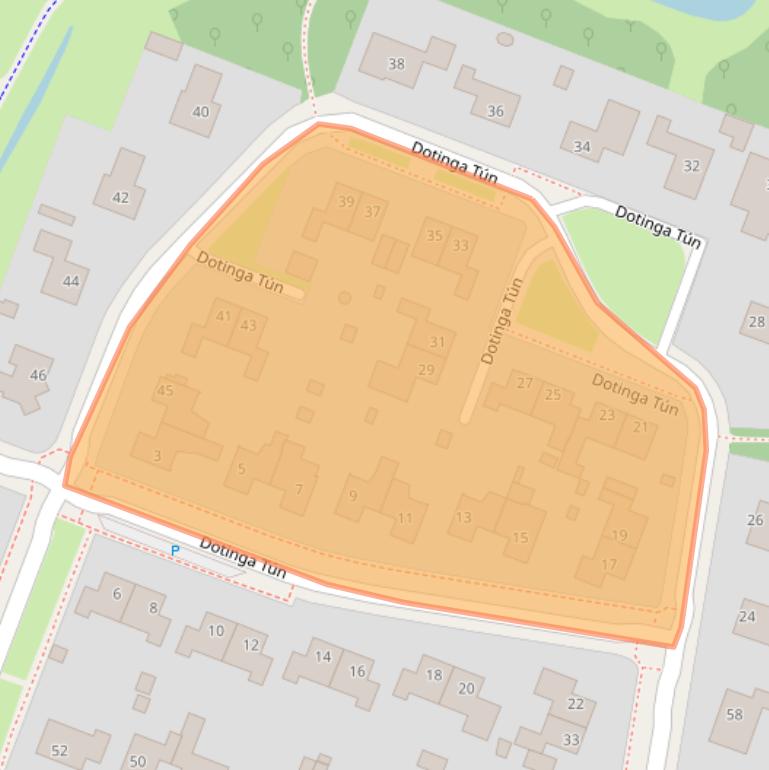 Kaart van postcodegebied 9035EX.