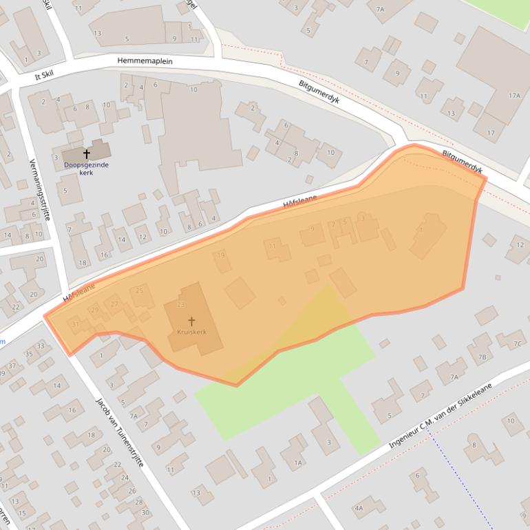 Kaart van postcodegebied 9041AK.