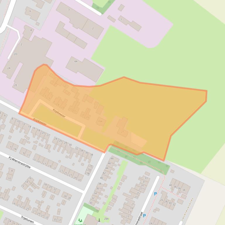 Kaart van postcodegebied 9073GM.