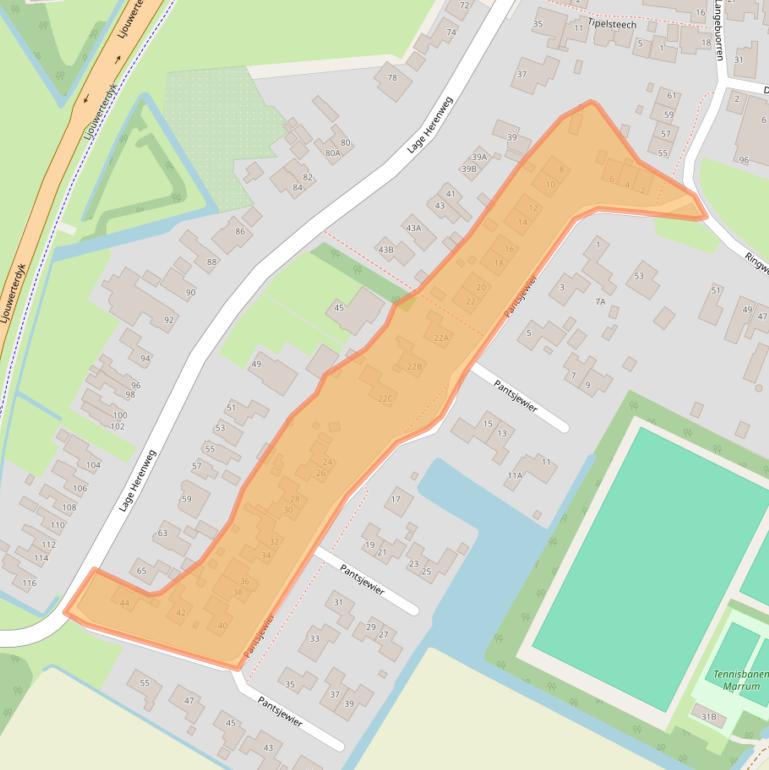 Kaart van postcodegebied 9073HK.