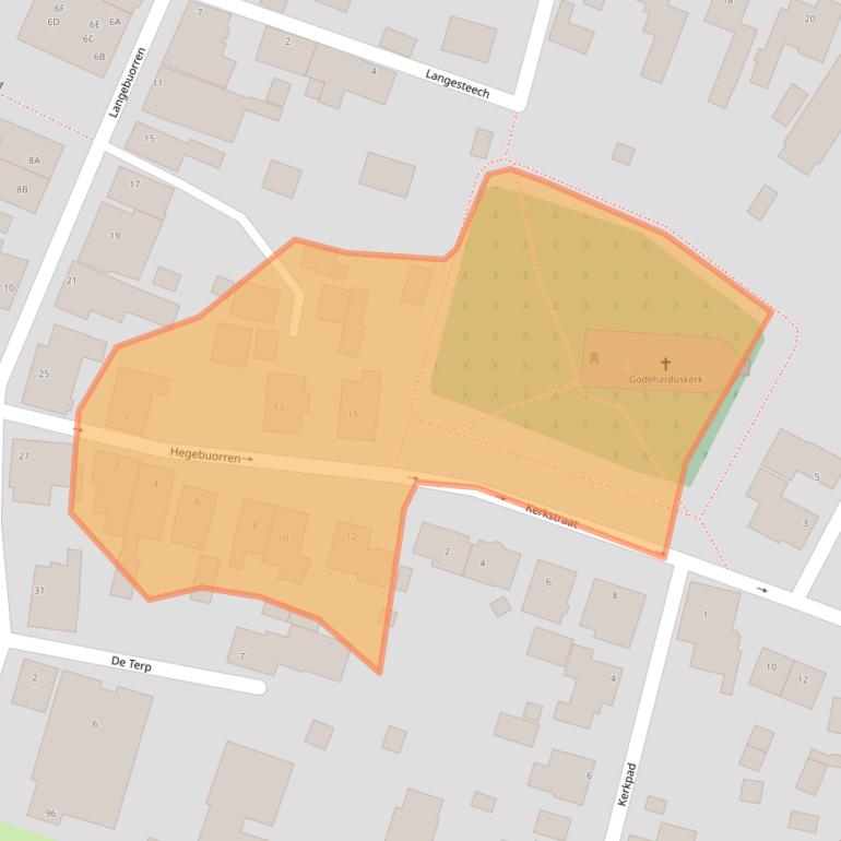 Kaart van postcodegebied 9073HT.
