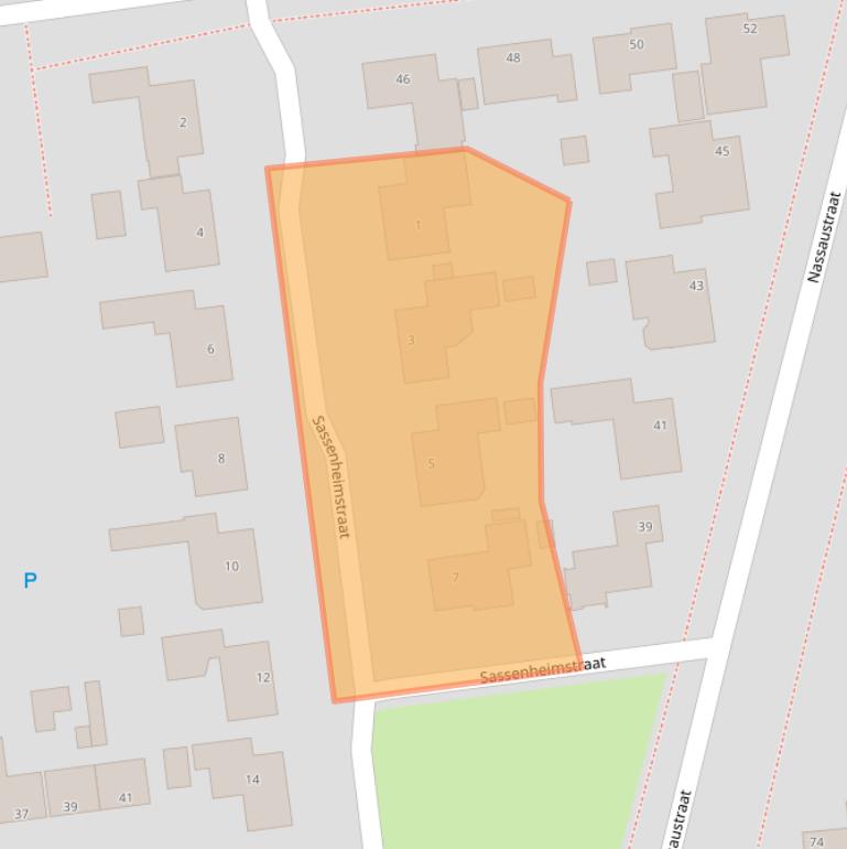 Kaart van postcodegebied 9076CR.