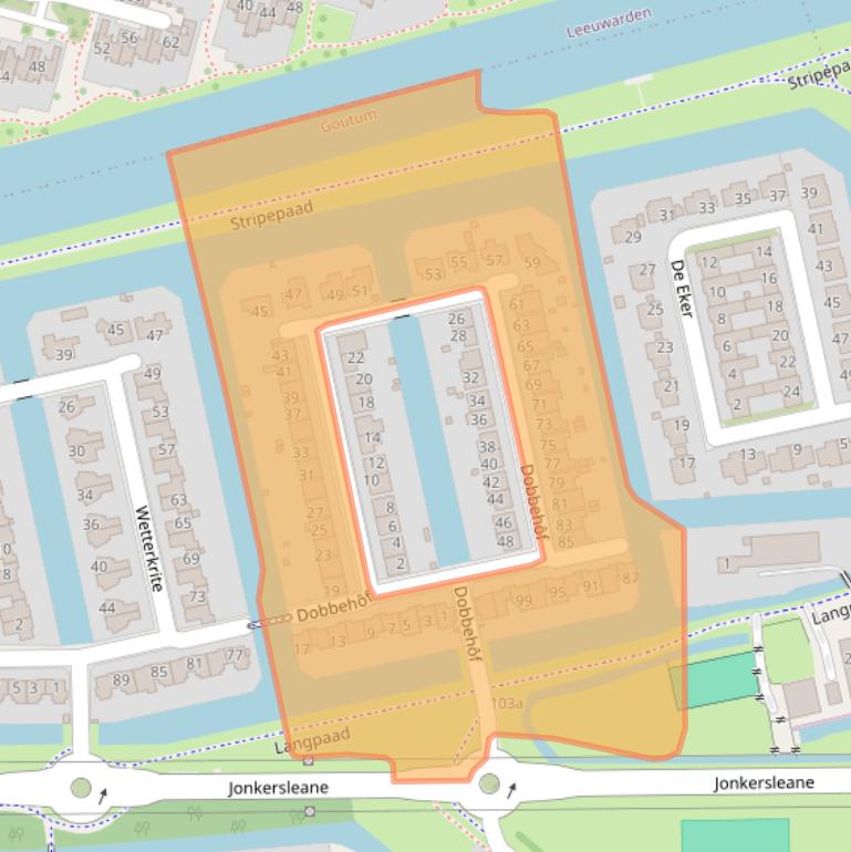 Kaart van postcodegebied 9084DP.