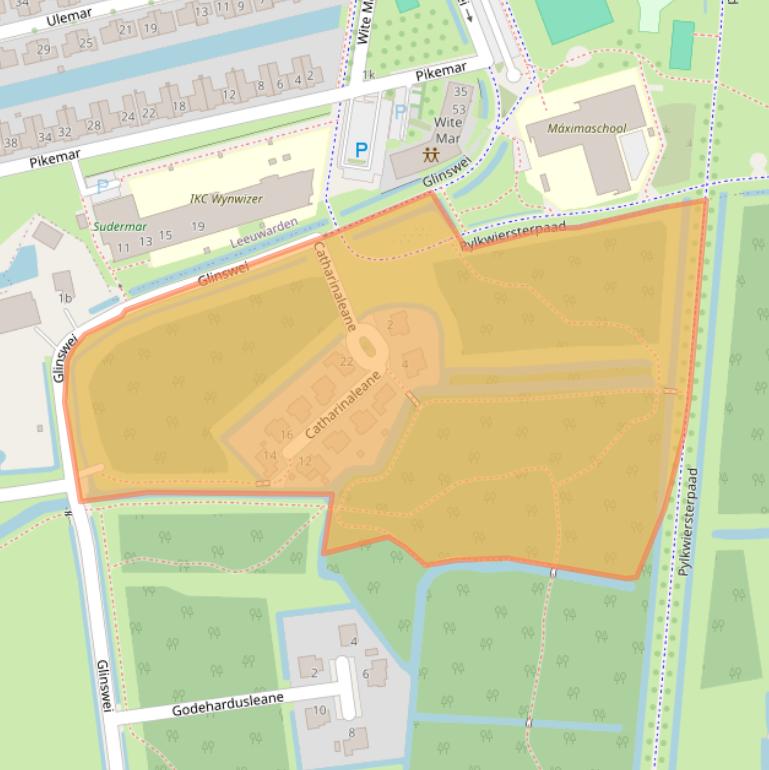 Kaart van postcodegebied 9086CS.