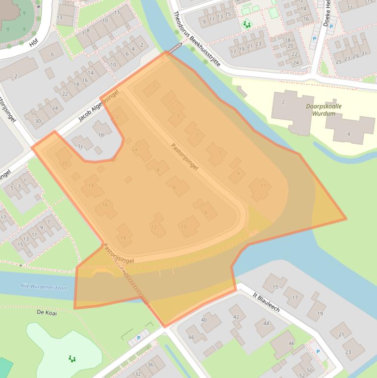 Kaart van postcodegebied 9088CG.