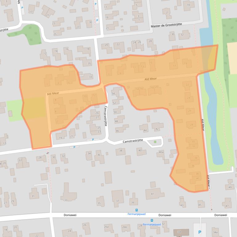 Kaart van postcodegebied 9104HE.