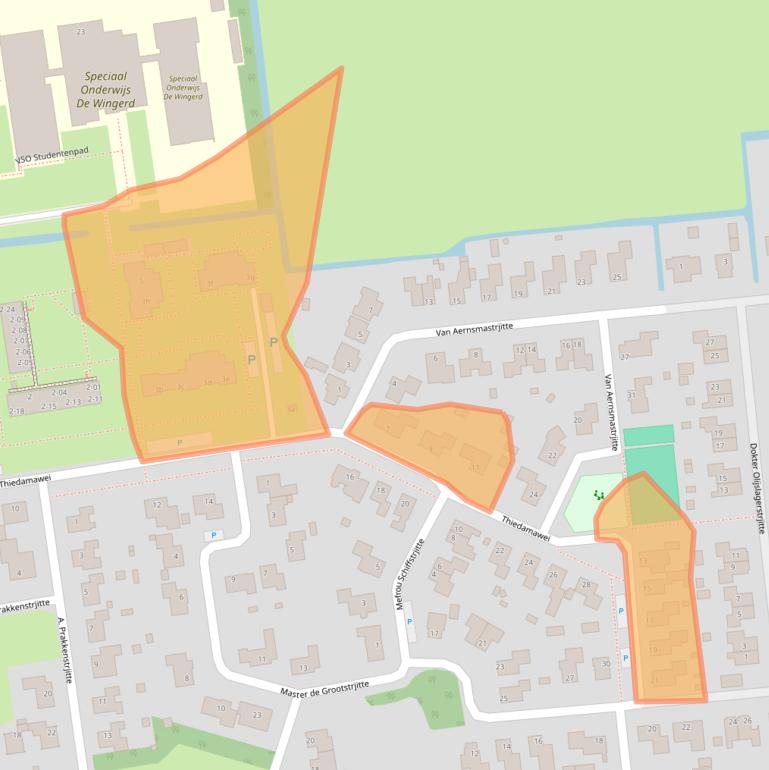 Kaart van postcodegebied 9104HT.