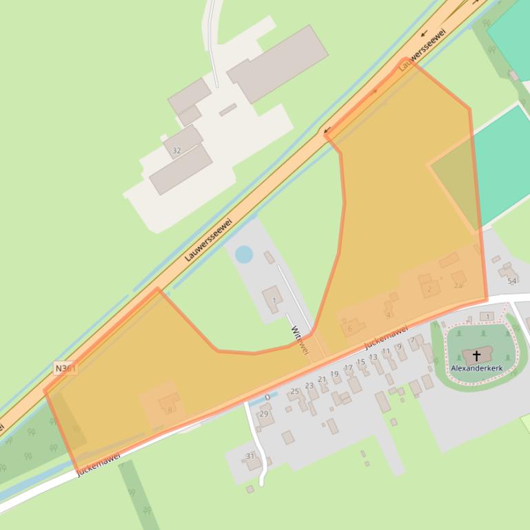 Kaart van postcodegebied 9105KB.