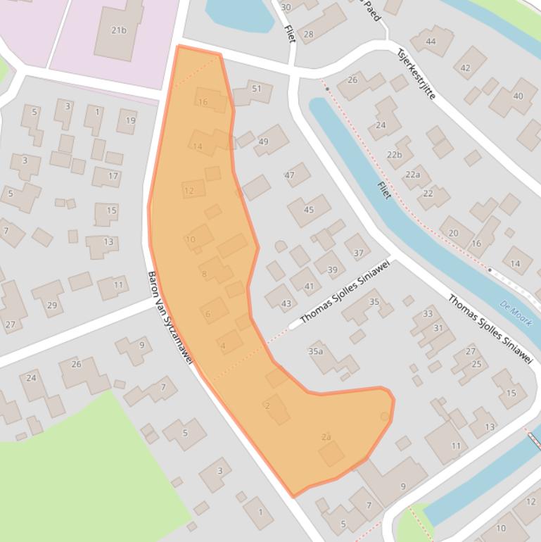 Kaart van postcodegebied 9105LH.