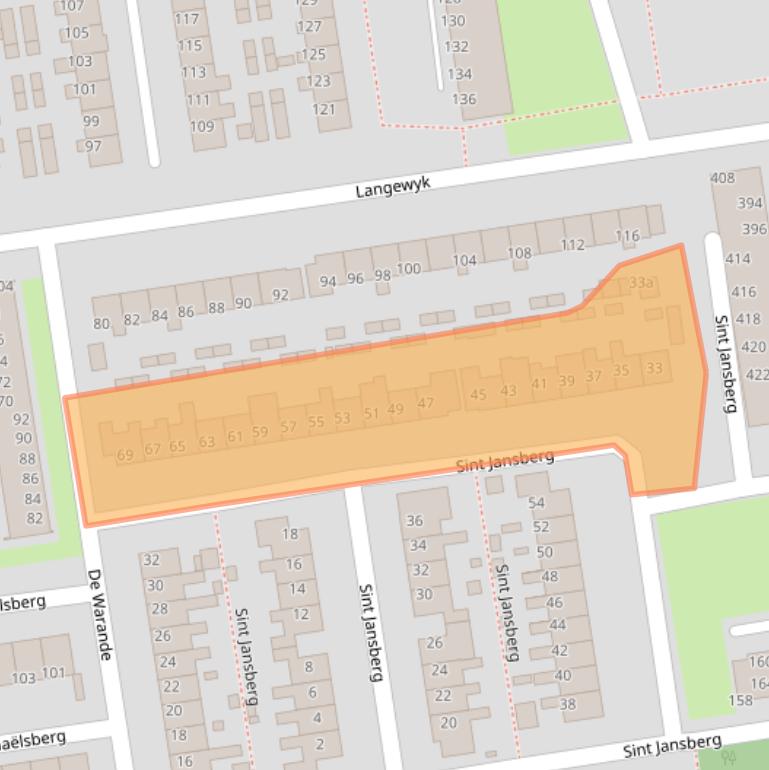 Kaart van postcodegebied 9202ED.