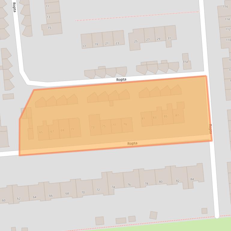 Kaart van postcodegebied 9202KG.