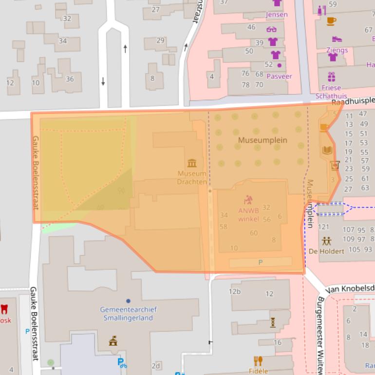 Kaart van postcodegebied 9203DD.