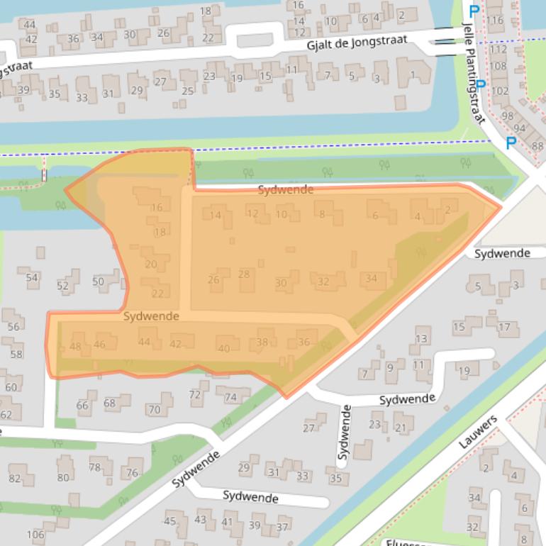 Kaart van postcodegebied 9204KE.