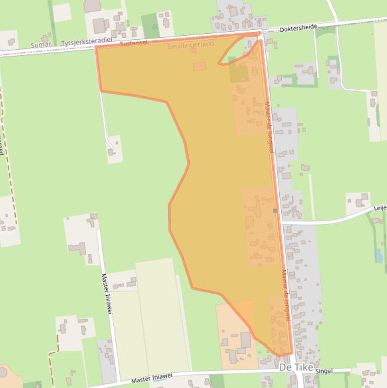 Kaart van postcodegebied 9219VM.