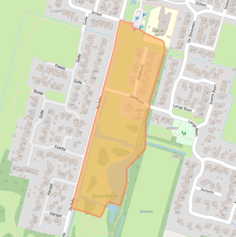 Kaart van postcodegebied 9247EM.