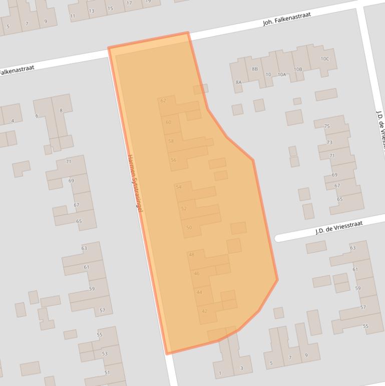Kaart van postcodegebied 9251CC.