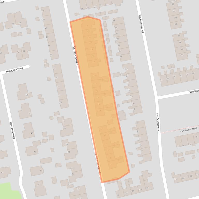 Kaart van postcodegebied 9257VZ.