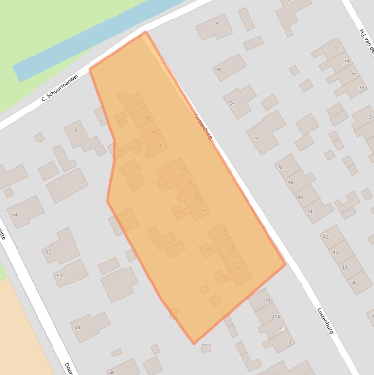 Kaart van postcodegebied 9283TK.