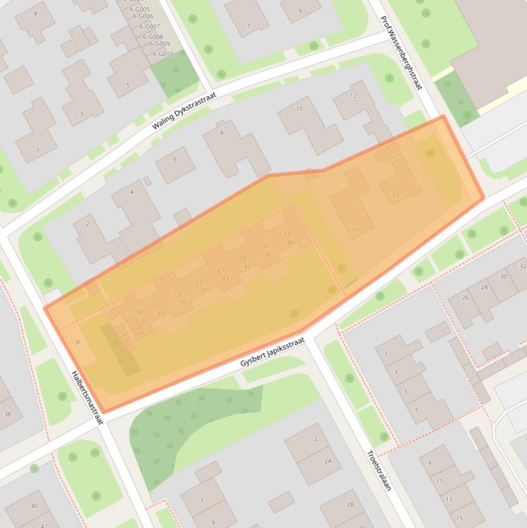 Kaart van postcodegebied 9285PZ.