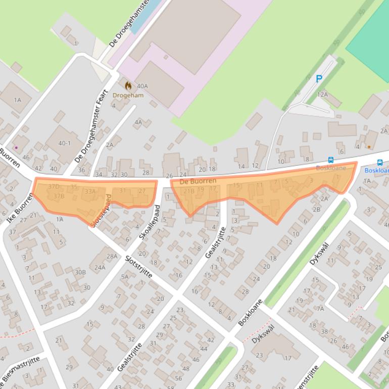 Kaart van postcodegebied 9289HD.