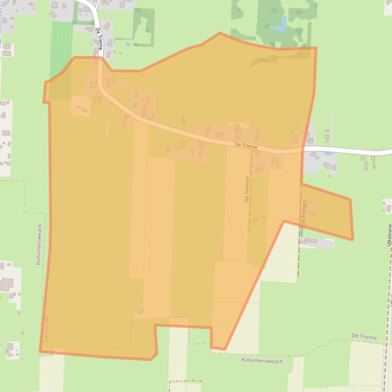 Kaart van postcodegebied 9296MC.