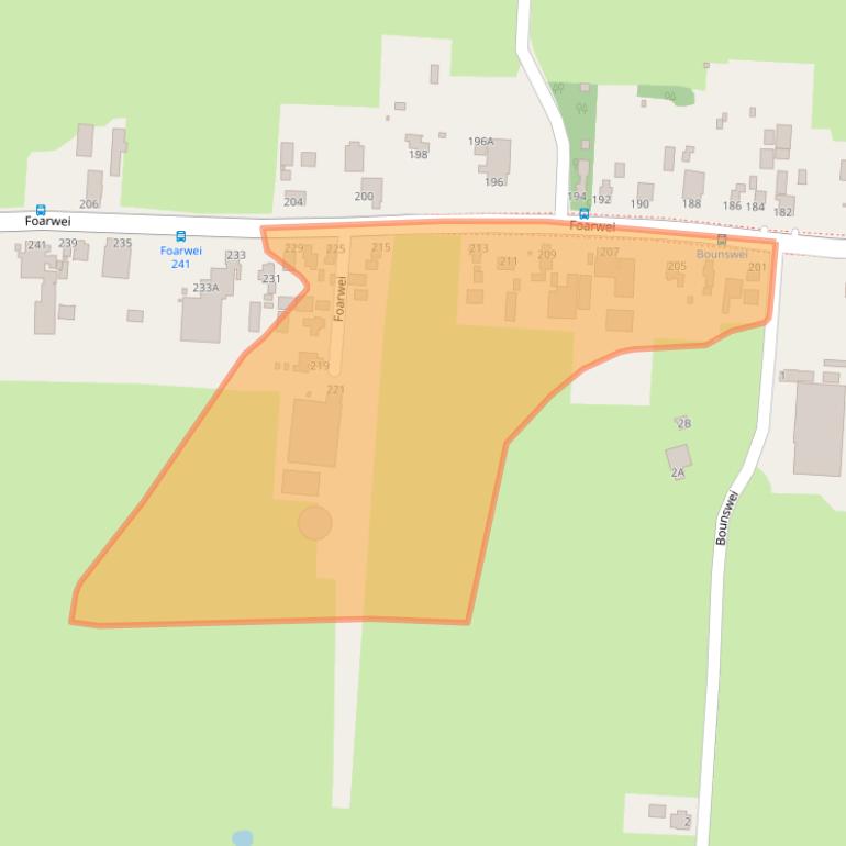 Kaart van postcodegebied 9298JJ.