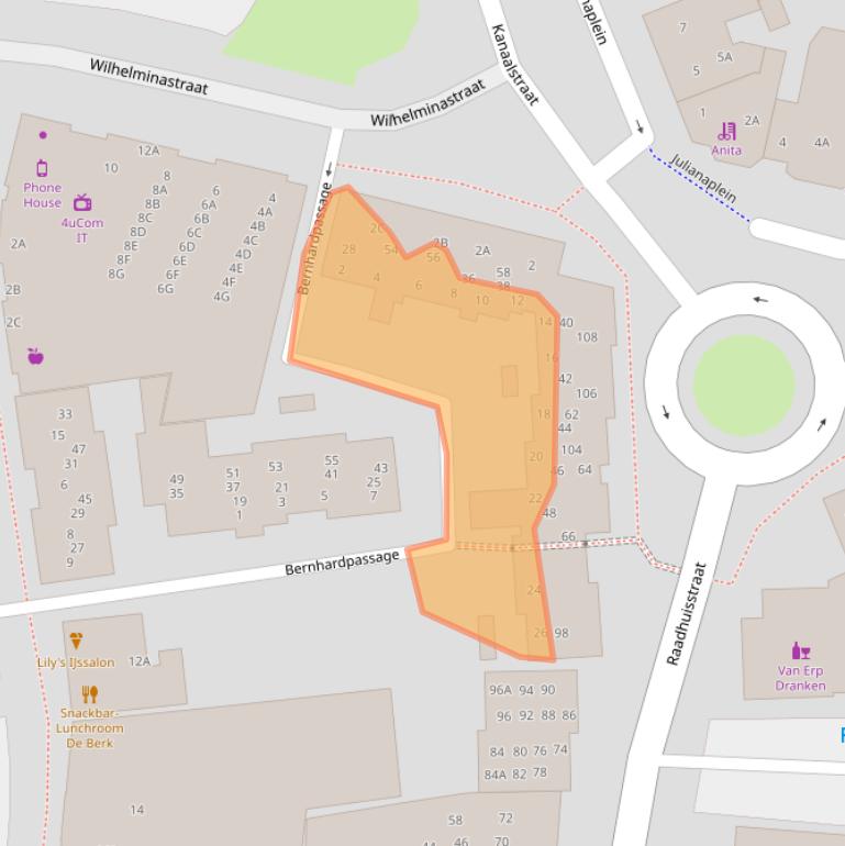 Kaart van postcodegebied 9301KT.