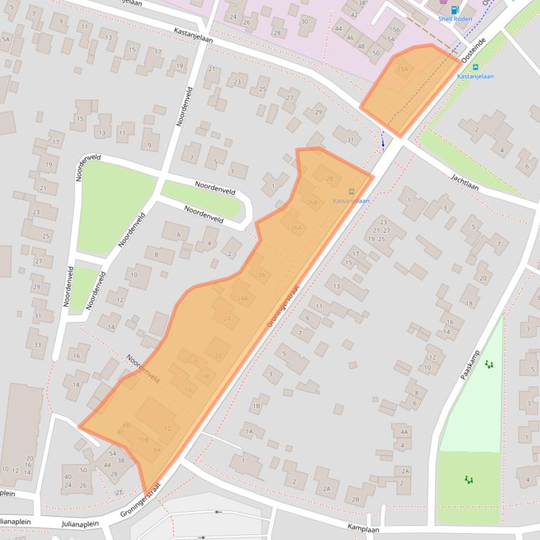 Kaart van postcodegebied 9301LC.