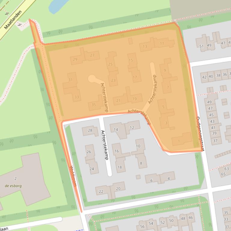 Kaart van postcodegebied 9301RB.