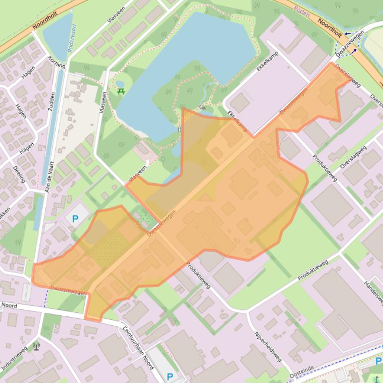 Kaart van postcodegebied 9301ZR.
