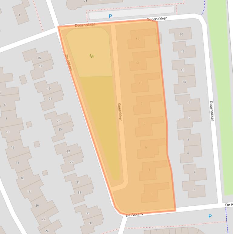 Kaart van postcodegebied 9302DB.