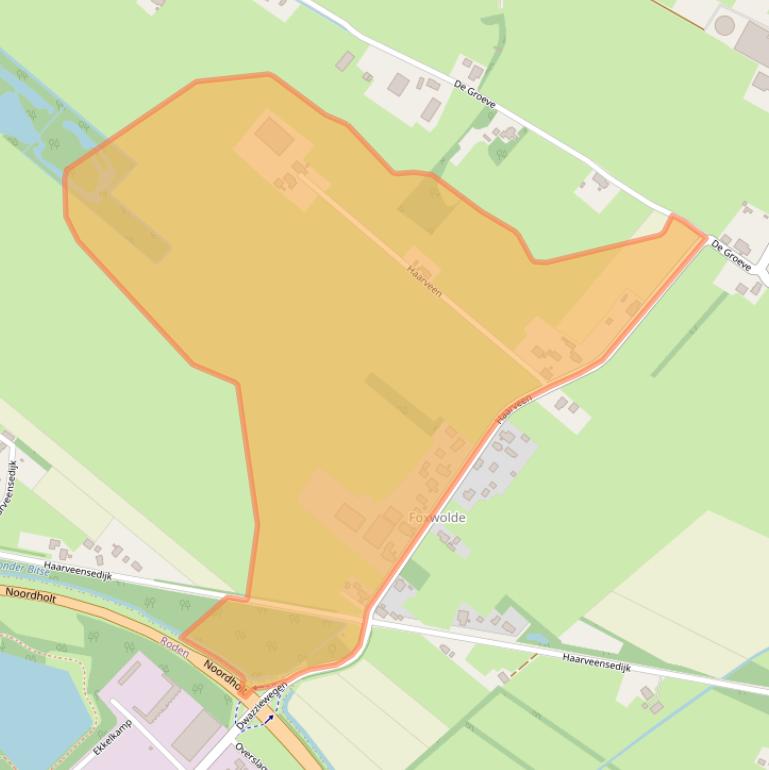 Kaart van postcodegebied 9314TE.