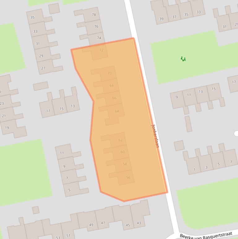 Kaart van postcodegebied 9351JL.