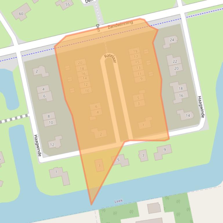 Kaart van postcodegebied 9351MK.