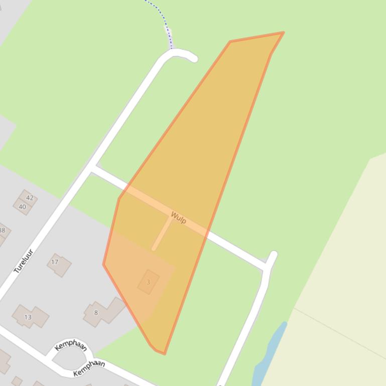 Kaart van postcodegebied 9354CE.