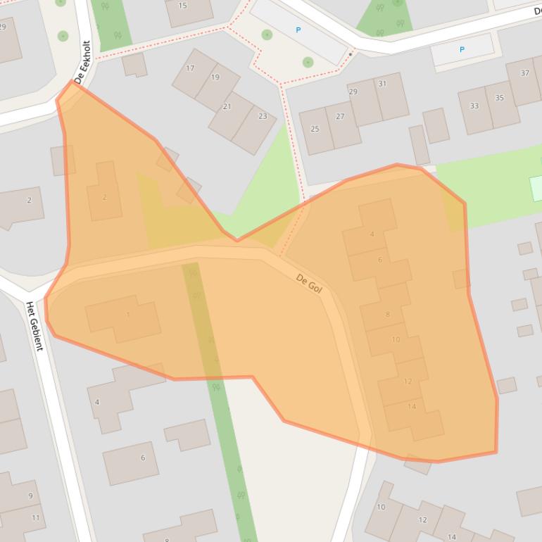 Kaart van postcodegebied 9356CN.