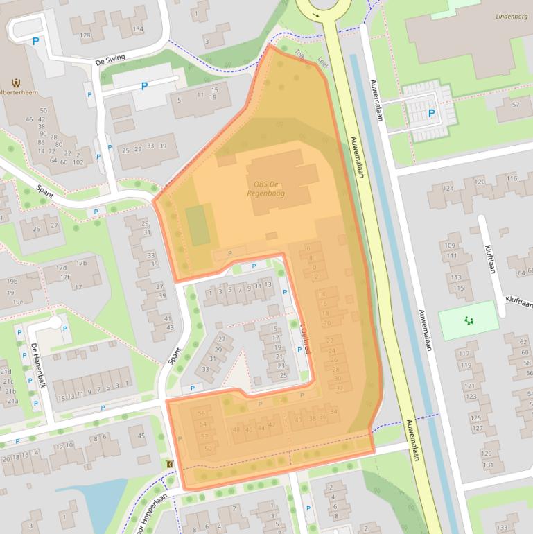 Kaart van postcodegebied 9356ED.