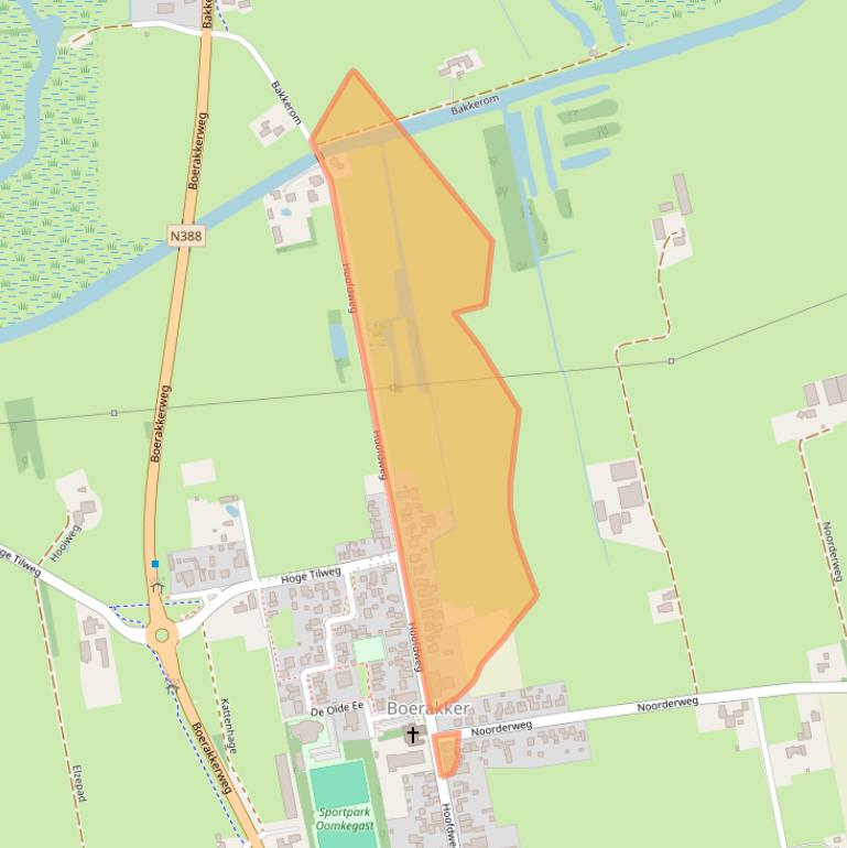 Kaart van postcodegebied 9361PB.