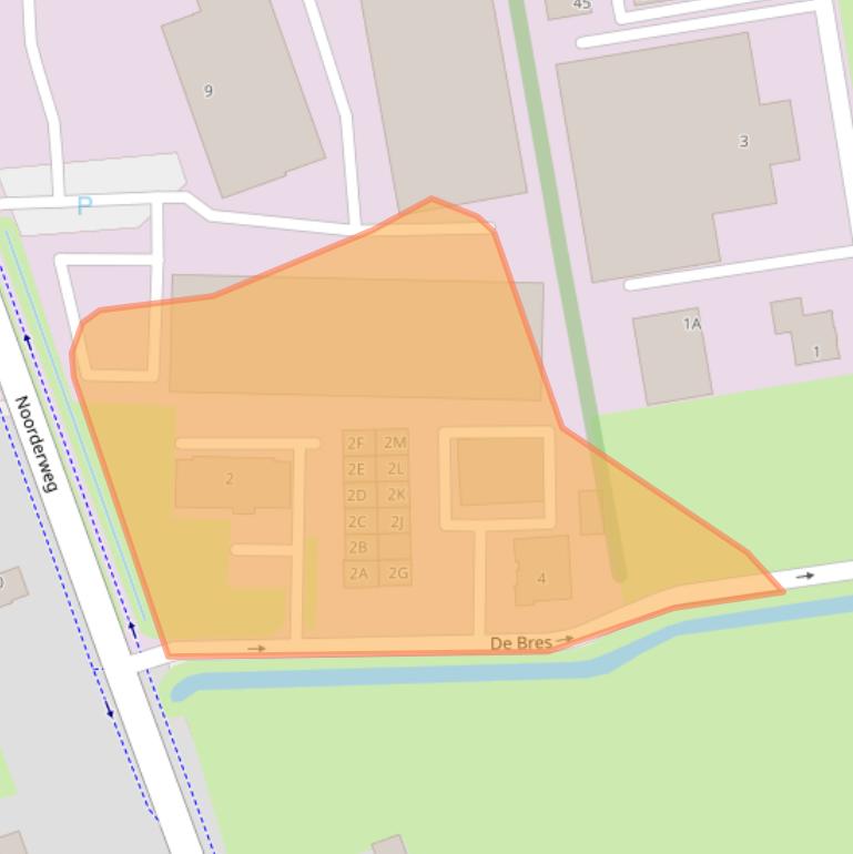 Kaart van postcodegebied 9363TM.