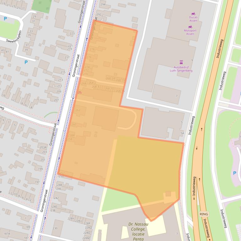 Kaart van postcodegebied 9402LR.